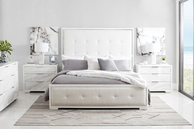 White nightstand with marble top sales
